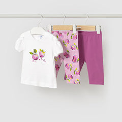 Mayoral Baby Girls 3 Piece Set Mauve