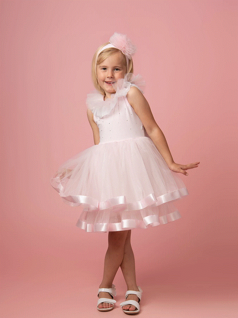 Diamante Tulle Dress Pink Diamante Tulle Dress Pink