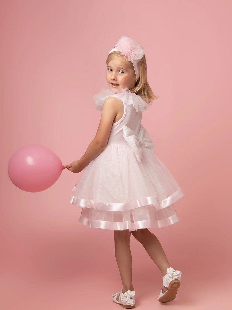 Diamante Tulle Dress Pink Diamante Tulle Dress Pink