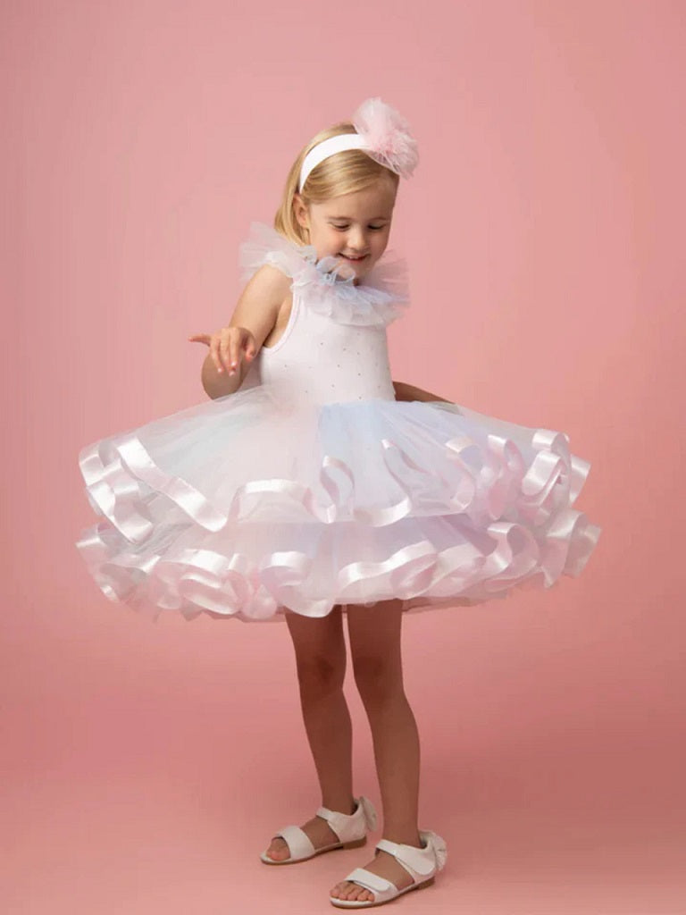 Tulle Diamante Dress with Headband Tulle Diamante Dress with Headband