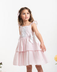 Caramelo Kids Country Kitchen bow dress pink.