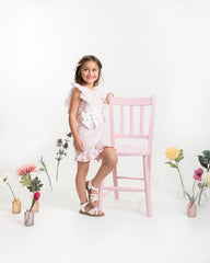 Caramelo Kids Country Kitchen bow playsuit pink.