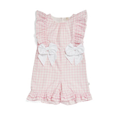 Caramelo Kids Country Kitchen bow playsuit pink.