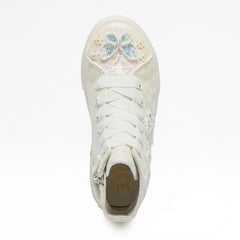 LELLI KELLY Emerald Glitter Mid Trainers White