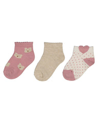 Baby Girls Mayoral Orchid 3 Pair Sock Set