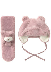 Baby Girls Orchid Fur Hat Scarf Set
