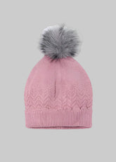 Girls Mayoral Soft Knit Hat with pom pom