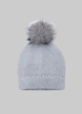 Keep her cozy and stylish with this silver soft knit hat from Mayoral, designed especially for girls