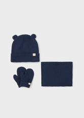MAYORAL Baby Boys Hat and Scarf Set. Blue