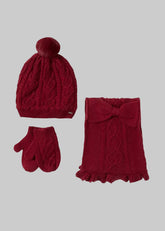 Mayoral Baby Girls Hat Scarf Set Cherry