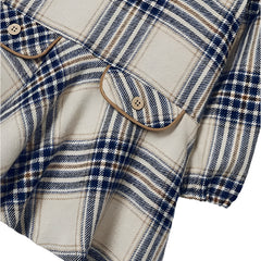 Girls Navy Check Dress