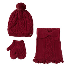 Mayoral Baby Girls Hat Scarf Set Cherry
