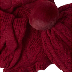 Baby Girls 3 Piece Hat Scarf Set