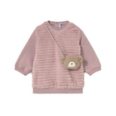 MAYORAL Baby Girls Dress with Teddy bag, crystal