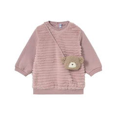 MAYORAL Baby Girls Dress with Teddy bag, crystal