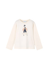 Girls Mayoral Top with Velvet Leggings Navy