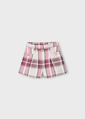 Girls Mayoral Plaid Shorts Set