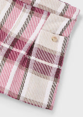 Girls Mayoral Plaid Shorts Set