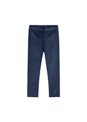 Girls Mayoral Top with Velvet Leggings Navy