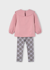 Girls Mayoral Pullover Legging Set Pink