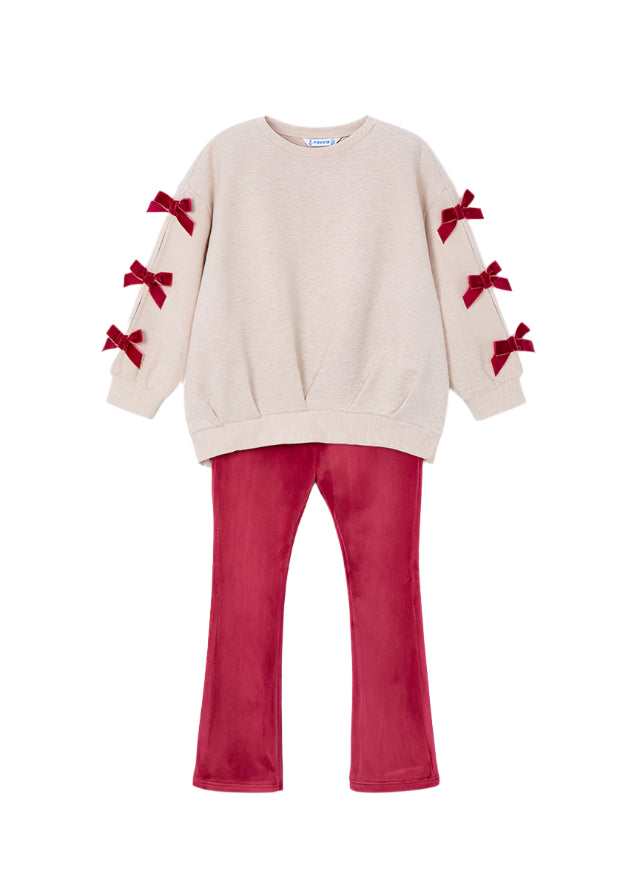 Girls Cherry Pullover Legging Set