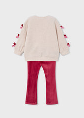 Girls Cherry Pullover Legging Set