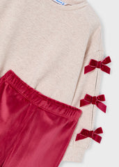 Girls Cherry Pullover Legging Set