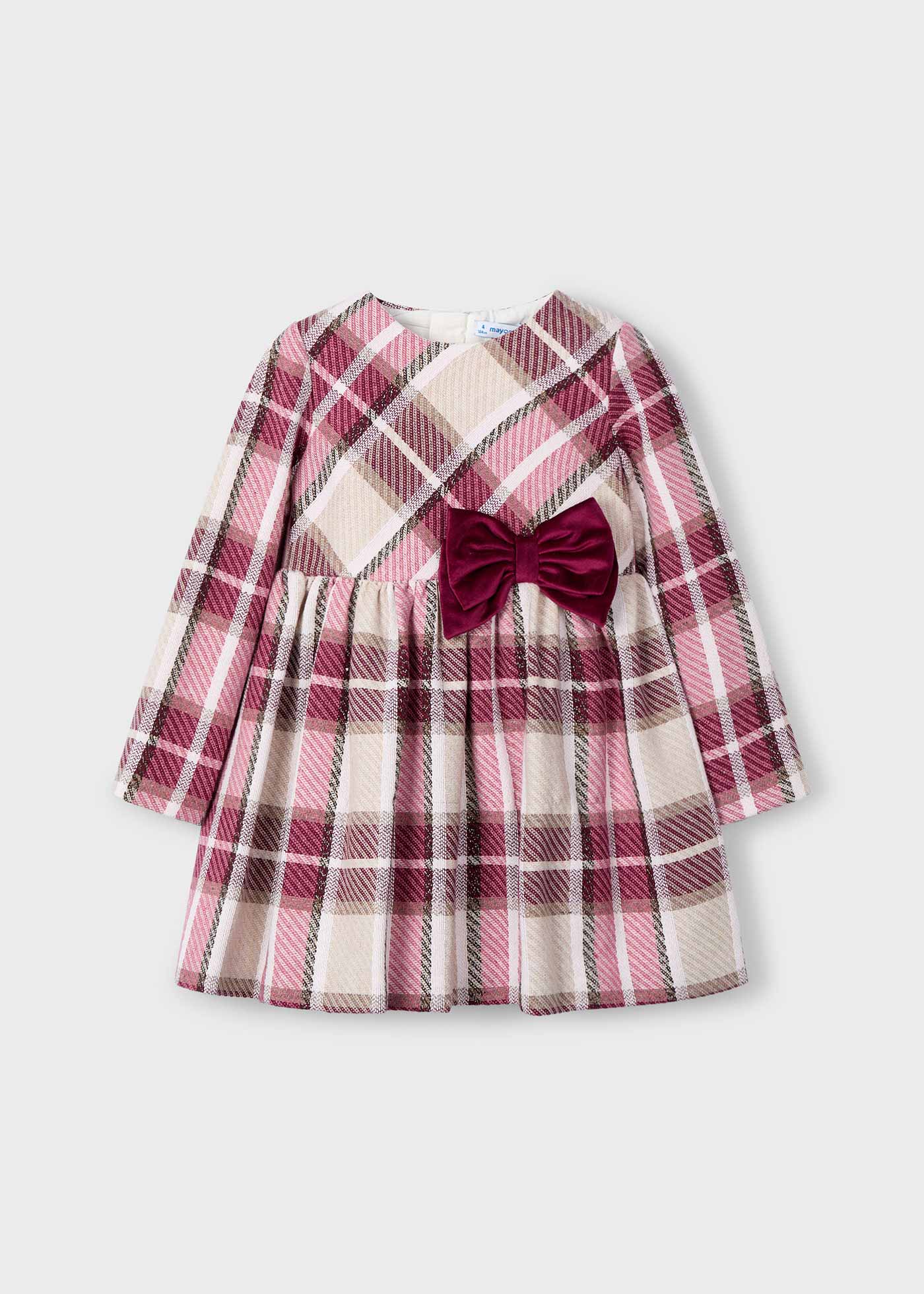 Girls Mayoral Cherry Red Plaid Dress