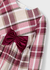 Girls Mayoral Cherry Red Plaid Dress