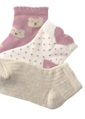 Baby Girls Mayoral Orchid 3 Pair Sock Set