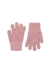Girls Mayoral Tricot Fur Gloves