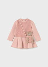 MAYORAL Baby Girls Combined dress with bag. Petisui