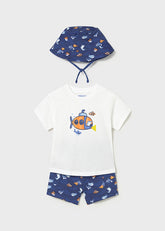 Baby Boys Mayoral Short Set & Hat