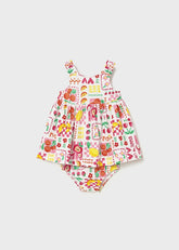 Baby Girls Mayoral Printed Dress with Pants