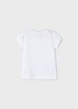 Girls Sophia T-Shirt White Fuchsia
