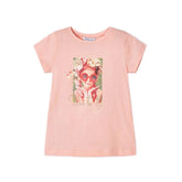 Mayoral Girls Short Sleeved T-Shirt Salmon