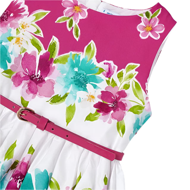 Mayoral Girls Floral Print Dress