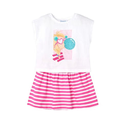 Mayoral Girls Skirt Set Fuchsia