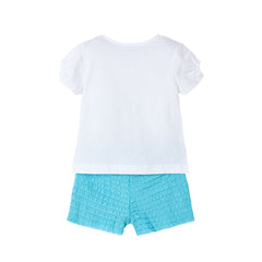 Girls Caribbean Knit Short Set Agate
