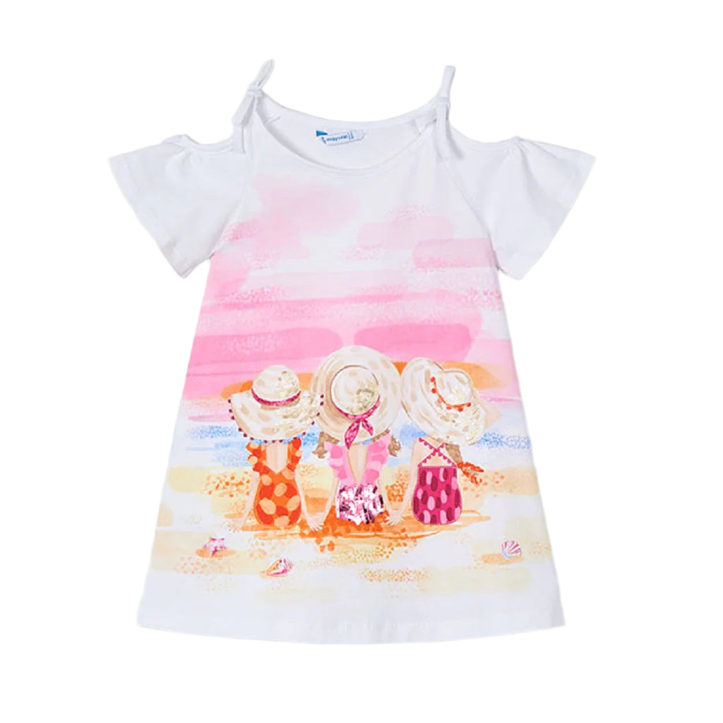 Mayoral Caribbean Dress White