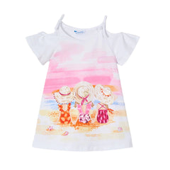 Mayoral Caribbean Dress White