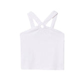 Mayoral Ocean Blue halter tank top for girls. White