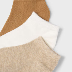 Mayoral Boys 3 Pair Socks Set Camel