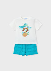 Girls Mayoral Pacific Knit Short Set