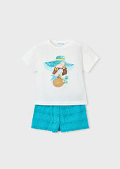 Girls Mayoral Pacific Knit Short Set