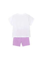 Mayoral Girls Lilac Cylcling Shorts Set