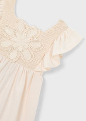 Girls Mayoral Crochet Knit Jumpsuit