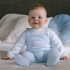 EMILE et ROSE KIT Baby Blue 2in1 Dungaree with Top