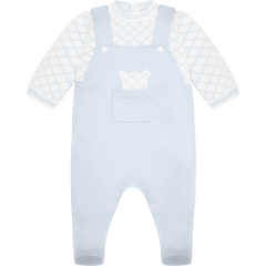 EMILE et ROSE KIT Baby Blue 2in1 Dungaree with Top