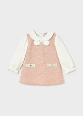 Mayoral Baby Girls Elegant Tweed Knit Combined Dress